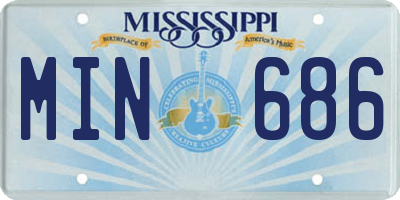 MS license plate MIN686