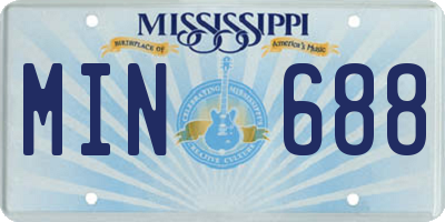 MS license plate MIN688