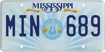 MS license plate MIN689