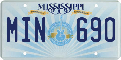 MS license plate MIN690