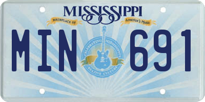 MS license plate MIN691