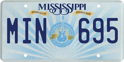 MS license plate MIN695