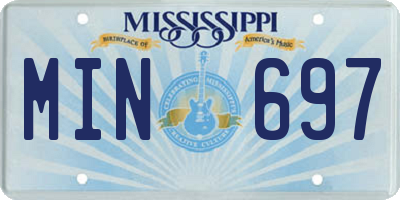 MS license plate MIN697