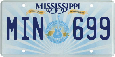 MS license plate MIN699