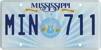 MS license plate MIN711