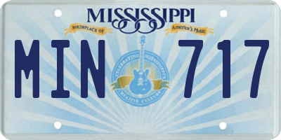 MS license plate MIN717