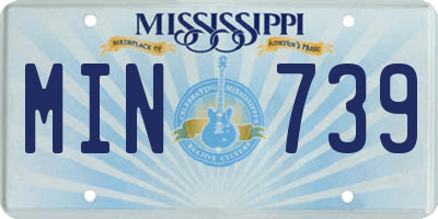 MS license plate MIN739