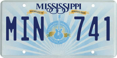 MS license plate MIN741