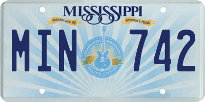 MS license plate MIN742