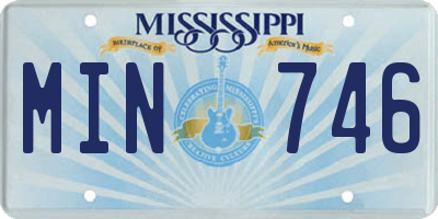 MS license plate MIN746