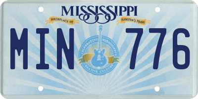 MS license plate MIN776