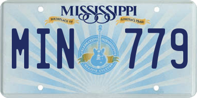 MS license plate MIN779