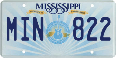 MS license plate MIN822