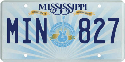 MS license plate MIN827