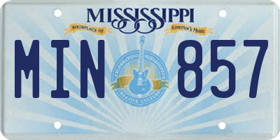 MS license plate MIN857