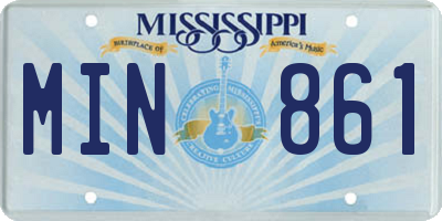 MS license plate MIN861