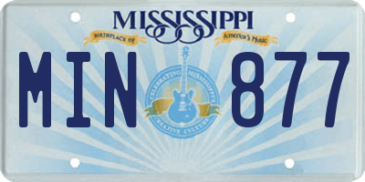 MS license plate MIN877
