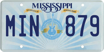 MS license plate MIN879