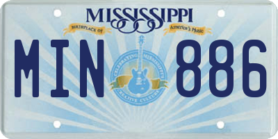 MS license plate MIN886