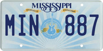 MS license plate MIN887