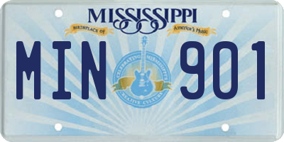MS license plate MIN901