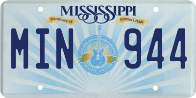 MS license plate MIN944
