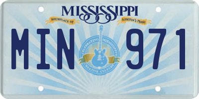MS license plate MIN971