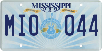 MS license plate MIO044