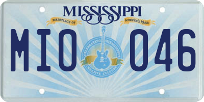 MS license plate MIO046