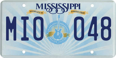 MS license plate MIO048