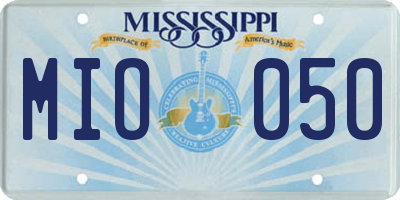 MS license plate MIO050