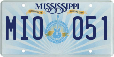 MS license plate MIO051