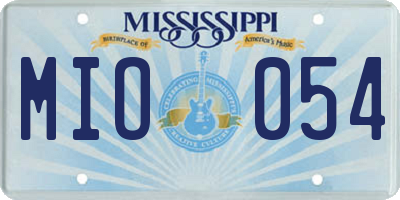 MS license plate MIO054