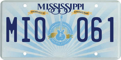 MS license plate MIO061