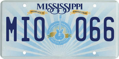 MS license plate MIO066