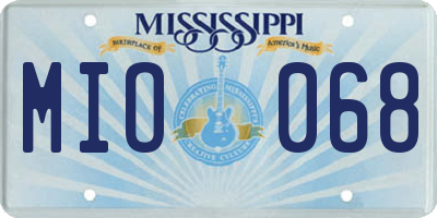 MS license plate MIO068