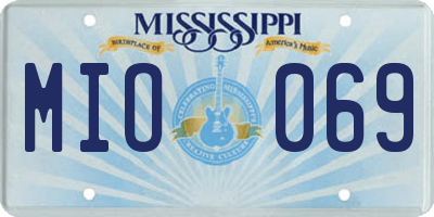 MS license plate MIO069