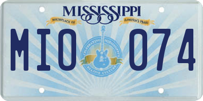 MS license plate MIO074