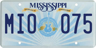 MS license plate MIO075