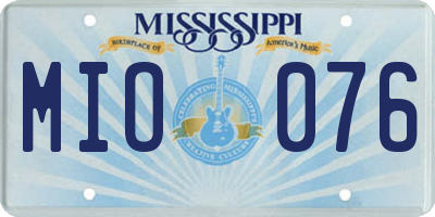 MS license plate MIO076