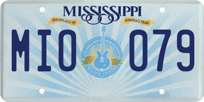 MS license plate MIO079
