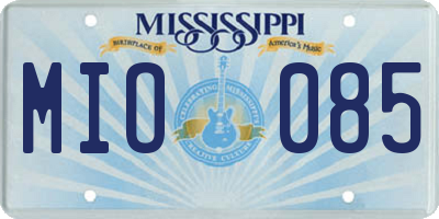MS license plate MIO085