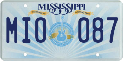 MS license plate MIO087