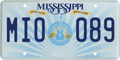 MS license plate MIO089