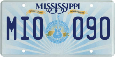 MS license plate MIO090
