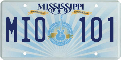 MS license plate MIO101