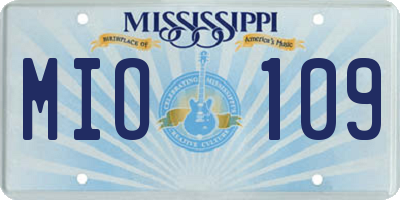 MS license plate MIO109
