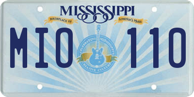 MS license plate MIO110