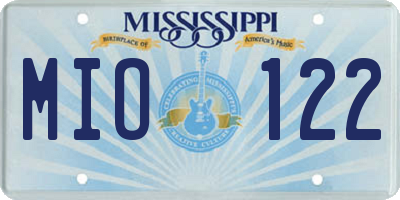 MS license plate MIO122