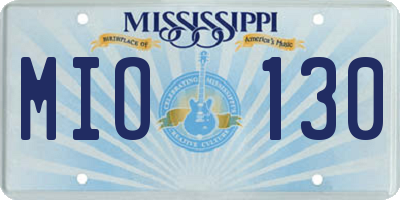 MS license plate MIO130